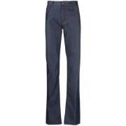 Donkerblauwe Straight Cut Jeans Canali , Blue , Heren