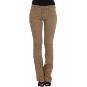 Beige Straight Leg Jeans voor Vrouwen Costume National , Beige , Dames