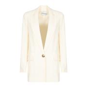 Tijdloze Dames Blazer Silvian Heach , White , Dames