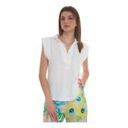 Sleeveless polo shirt Seventy , White , Dames