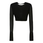 Long Sleeve Tops Andamane , Black , Dames