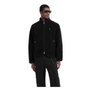 Luxe Fleece Zip Through voor koud weer Represent , Black , Heren