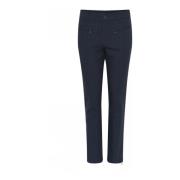 Blauw patroon 7/8 rits jacquard broek C.Ro , Blue , Dames