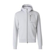 Katoenen Laminaat Sweater Bomber Herno , White , Heren