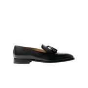 Logo Tassel Loafers voor zomerse stijl Scarosso , Black , Heren