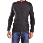 Top met Lange Mouwen, Grandad Halslijn, Zwart Dondup , Black , Heren