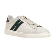 Witte Leren H Groene Sneakers - Maat 39 Hogan , White , Heren