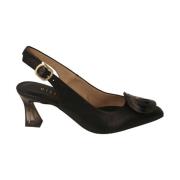 Verhoog je stijl met zwarte leren pumps Hispanitas , Black , Dames