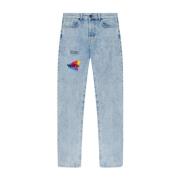 Printed jeans MSFTSrep , Blue , Heren
