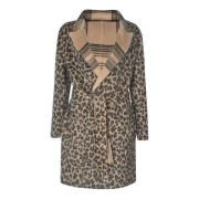 Elegante Ceintuur Winterjas Twinset , Brown , Dames