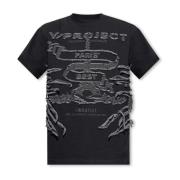 T-shirt met logo Y/Project , Black , Heren