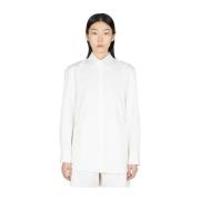 Klassieke Katoenmix Poplin Overhemd The Row , White , Dames