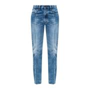 Slim-Fit Stonewashed Katoenen Denim Jeans Maison Margiela , Blue , Dam...