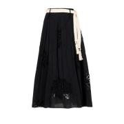 Midi Skirts Kaos , Black , Dames