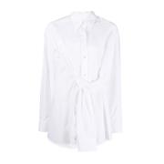 Witte Katoenen Geknoopte Voorkant Shirt MM6 Maison Margiela , White , ...