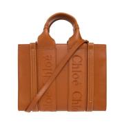 Woody Small Shopper Bag Chloé , Brown , Dames