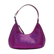 Amber Fuchsia Disco Dot Leren Babytas By FAR , Purple , Dames