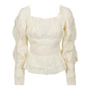 Crème Lange Mouw Blouse Sea NY , Beige , Dames