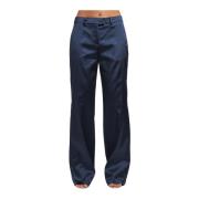 Straight Trousers Semicouture , Blue , Dames