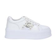 Witte Leren Sneaker Liu Jo , White , Dames