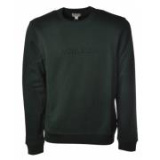 Zwarte Varsity Crew Neck Sweater Woolrich , Black , Heren