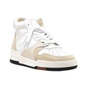 Zsp24 kalf Nappa Suede High Top Sneaker Zespà , Beige , Dames