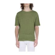 Boot halslijn t-shirt Roberto Collina , Green , Heren