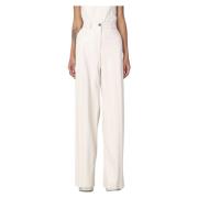 Brede broek Msgm , White , Dames