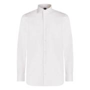 Witte slim fit katoenen pin point overhemd Boggi Milano , White , Here...