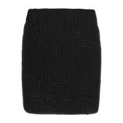 Zwarte Katoenen Acryl Mini Rok - Stijlvol en Comfortabel JW Anderson ,...