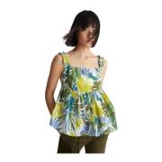 Mouwloze top met bloemenprint Liu Jo , Green , Dames