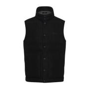 Zwarte Nylon Vest - Lichtgewicht en veelzijdig Kiton , Black , Heren