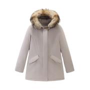 Luxe Arctic Raccoon Parka Licht Taupe Woolrich , Pink , Dames