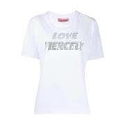 Witte Katoenen T-shirt met Korte Mouwen Chiara Ferragni Collection , W...
