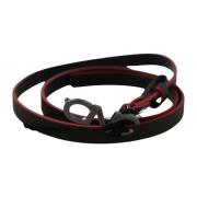 Black Maroon Skinny Leren Buckle Waist Riem Costume National , Black ,...