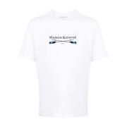 Oars Regular T-shirt Maison Kitsuné , White , Heren