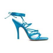 Azure Sandalen met Veters en Hoge Hakken The Attico , Blue , Dames