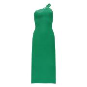 One Shoulder Lange Jurk Self Portrait , Green , Dames