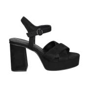 High Heel Sandals Mtng , Black , Dames