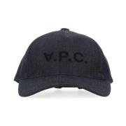 Denim Baseball Cap - Stijlvol en Trendy A.p.c. , Blue , Heren