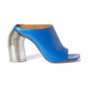 Heeled Mules Off White , Blue , Dames