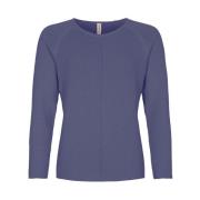 Ronde nek gebreide kleding Skovhuus , Blue , Dames