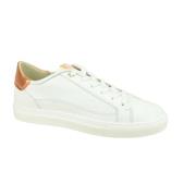 Wit + oranje nacre Sneaker N. DL Sport , White , Dames