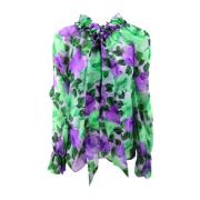 Bloemenfantasie Chiffon Blouse P.a.r.o.s.h. , Green , Dames