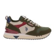 Heren Sneakers van imitatieleer en stof U.s. Polo Assn. , Green , Here...