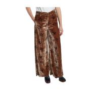 Broek met Bloemenpatroon Bruin Diega , Multicolor , Dames