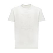 Witte Katoenen T-shirt met Geborduurd Numeriek Logo Maison Margiela , ...