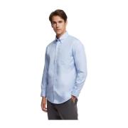 Milano Slim-fit niet-ijzeren overhemd, pinpoint, button-down kraag Bro...