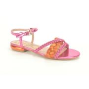 Stijlvolle Paarse Platte Sandalen Liu Jo , Pink , Dames