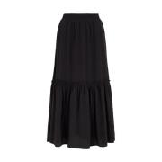 Midi Rok, Hoge Kwaliteit en Stijlvol Co'Couture , Black , Dames